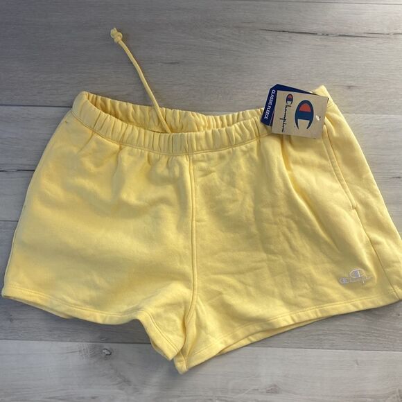 CHAMPION CLASSIC FLEECE SHORTS, HIGH-RISE, 3" YELLOW XL NWT - Picture 4 of 6